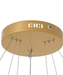 kelvo® DIAMOND KLV-101-0238-V2 Κρεμαστό Φωτιστικό Οροφής LED 100W 10000lm 180° AC 220-240V IP20 Ρυθμιζόμενο Λευκό CCT με Χειριστήριο από 2700K έως 6000K Dimmable – Lumileds SMD Chip – Χρυσό Πλατίνα – Μ60 x Π60 x Υ60cm – 3 Χρόνια Εγγύηση