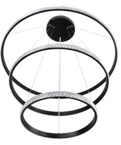 kelvo® DIAMOND KLV-101-0239 Κρεμαστό Φωτιστικό Οροφής LED 120W 12000lm 180° AC 220-240V IP20 Ρυθμιζόμενο Λευκό CCT με Χειριστήριο από 2700K έως 6000K Dimmable – Lumileds SMD Chip – Μαύρο Ματ – Μ80 x Π80 x Υ80cm – 3 Χρόνια Εγγύηση