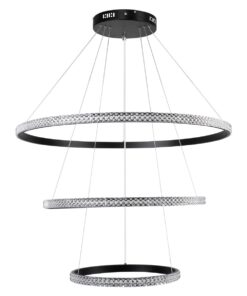 kelvo® DIAMOND KLV-101-0139-V2 Κρεμαστό Φωτιστικό Οροφής LED 120W 12000lm 180° AC 220-240V IP20 Ρυθμιζόμενο Λευκό CCT με Χειριστήριο από 2700K έως 6000K Dimmable – Lumileds SMD Chip – Μαύρο Ματ – Μ80 x Π80 x Υ80cm – 3 Χρόνια Εγγύηση