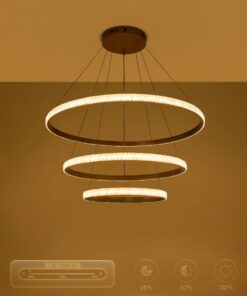 kelvo® DIAMOND KLV-101-0240-V2 Κρεμαστό Φωτιστικό Οροφής LED 120W 12000lm 180° AC 220-240V IP20 Ρυθμιζόμενο Λευκό CCT με Χειριστήριο από 2700K έως 6000K Dimmable – Lumileds SMD Chip – Χρυσό Πλατίνα – Μ80 x Π80 x Υ80cm – 3 Χρόνια Εγγύηση