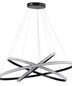 kelvo® DIAMOND KLV-101-0241-V2 Κρεμαστό Φωτιστικό Οροφής LED 150W 15000lm 180° AC 220-240V IP20 Ρυθμιζόμενο Λευκό CCT με Χειριστήριο από 2700K έως 6000K Dimmable – Lumileds SMD Chip – Μαύρο Ματ – Μ100 x Π100 x Υ100cm – 3 Χρόνια Εγγύηση