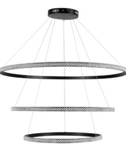 kelvo® DIAMOND KLV-101-0241-V2 Κρεμαστό Φωτιστικό Οροφής LED 150W 15000lm 180° AC 220-240V IP20 Ρυθμιζόμενο Λευκό CCT με Χειριστήριο από 2700K έως 6000K Dimmable – Lumileds SMD Chip – Μαύρο Ματ – Μ100 x Π100 x Υ100cm – 3 Χρόνια Εγγύηση