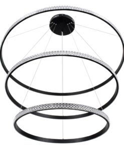 kelvo® DIAMOND KLV-101-0241-V2 Κρεμαστό Φωτιστικό Οροφής LED 150W 15000lm 180° AC 220-240V IP20 Ρυθμιζόμενο Λευκό CCT με Χειριστήριο από 2700K έως 6000K Dimmable – Lumileds SMD Chip – Μαύρο Ματ – Μ100 x Π100 x Υ100cm – 3 Χρόνια Εγγύηση