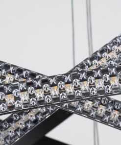 kelvo® DIAMOND KLV-101-0241-V2 Κρεμαστό Φωτιστικό Οροφής LED 150W 15000lm 180° AC 220-240V IP20 Ρυθμιζόμενο Λευκό CCT με Χειριστήριο από 2700K έως 6000K Dimmable – Lumileds SMD Chip – Μαύρο Ματ – Μ100 x Π100 x Υ100cm – 3 Χρόνια Εγγύηση