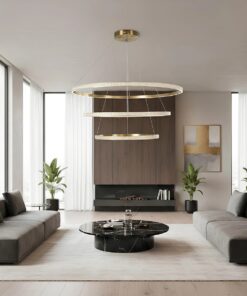 kelvo® DIAMOND KLV-101-0242 Κρεμαστό Φωτιστικό Οροφής LED 150W 15000lm 180° AC 220-240V IP20 Ρυθμιζόμενο Λευκό CCT με Χειριστήριο από 2700K έως 6000K Dimmable – Lumileds SMD Chip – Χρυσό Πλατίνα – Μ100 x Π100 x Υ100cm – 3 Χρόνια Εγγύηση