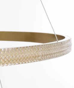 kelvo® DIAMOND KLV-101-0242 Κρεμαστό Φωτιστικό Οροφής LED 150W 15000lm 180° AC 220-240V IP20 Ρυθμιζόμενο Λευκό CCT με Χειριστήριο από 2700K έως 6000K Dimmable – Lumileds SMD Chip – Χρυσό Πλατίνα – Μ100 x Π100 x Υ100cm – 3 Χρόνια Εγγύηση