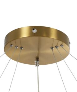 kelvo® DIAMOND KLV-101-0242 Κρεμαστό Φωτιστικό Οροφής LED 150W 15000lm 180° AC 220-240V IP20 Ρυθμιζόμενο Λευκό CCT με Χειριστήριο από 2700K έως 6000K Dimmable – Lumileds SMD Chip – Χρυσό Πλατίνα – Μ100 x Π100 x Υ100cm – 3 Χρόνια Εγγύηση