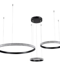 kelvo® DIAMOND KLV-101-0243 Κρεμαστό Φωτιστικό Οροφής LED 100W 10000lm 180° AC 220-240V IP20 Ρυθμιζόμενο Λευκό CCT με Χειριστήριο από 2700K έως 6000K Dimmable – Lumileds SMD Chip – Μαύρο Ματ – Μ110 x Π110 x Υ60cm – 3 Χρόνια Εγγύηση