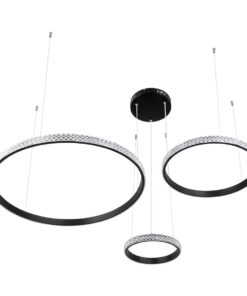 kelvo® DIAMOND KLV-101-0243 Κρεμαστό Φωτιστικό Οροφής LED 100W 10000lm 180° AC 220-240V IP20 Ρυθμιζόμενο Λευκό CCT με Χειριστήριο από 2700K έως 6000K Dimmable – Lumileds SMD Chip – Μαύρο Ματ – Μ110 x Π110 x Υ60cm – 3 Χρόνια Εγγύηση
