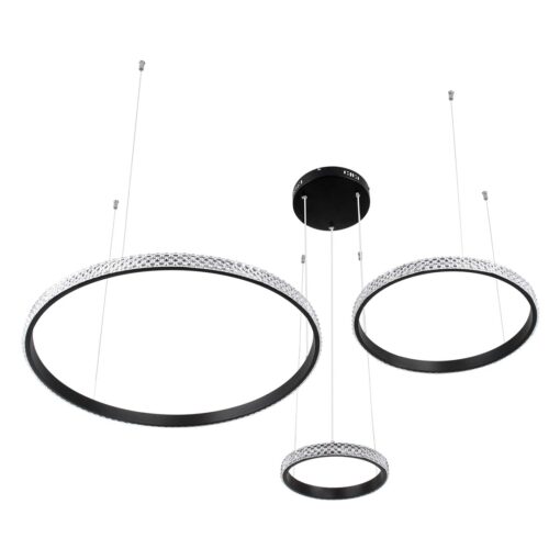 kelvo® DIAMOND KLV-101-0243 Κρεμαστό Φωτιστικό Οροφής LED 100W 10000lm 180° AC 220-240V IP20 Ρυθμιζόμενο Λευκό CCT με Χειριστήριο από 2700K έως 6000K Dimmable – Lumileds SMD Chip – Μαύρο Ματ – Μ110 x Π110 x Υ60cm – 3 Χρόνια Εγγύηση