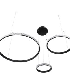 kelvo® DIAMOND KLV-101-0243 Κρεμαστό Φωτιστικό Οροφής LED 100W 10000lm 180° AC 220-240V IP20 Ρυθμιζόμενο Λευκό CCT με Χειριστήριο από 2700K έως 6000K Dimmable – Lumileds SMD Chip – Μαύρο Ματ – Μ110 x Π110 x Υ60cm – 3 Χρόνια Εγγύηση