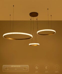 kelvo® DIAMOND KLV-101-0244 Κρεμαστό Φωτιστικό Οροφής LED 100W 10000lm 180° AC 220-240V IP20 Ρυθμιζόμενο Λευκό CCT με Χειριστήριο από 2700K έως 6000K Dimmable – Lumileds SMD Chip – Χρυσό Πλατίνα – Μ110 x Π110 x Υ60cm – 3 Χρόνια Εγγύηση