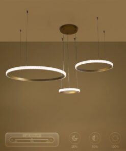 kelvo® DIAMOND KLV-101-0244 Κρεμαστό Φωτιστικό Οροφής LED 100W 10000lm 180° AC 220-240V IP20 Ρυθμιζόμενο Λευκό CCT με Χειριστήριο από 2700K έως 6000K Dimmable – Lumileds SMD Chip – Χρυσό Πλατίνα – Μ110 x Π110 x Υ60cm – 3 Χρόνια Εγγύηση