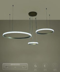 kelvo® DIAMOND KLV-101-0244 Κρεμαστό Φωτιστικό Οροφής LED 100W 10000lm 180° AC 220-240V IP20 Ρυθμιζόμενο Λευκό CCT με Χειριστήριο από 2700K έως 6000K Dimmable – Lumileds SMD Chip – Χρυσό Πλατίνα – Μ110 x Π110 x Υ60cm – 3 Χρόνια Εγγύηση