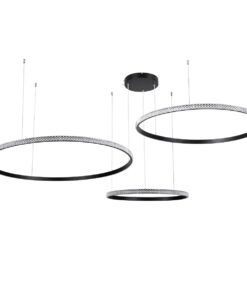 kelvo® DIAMOND KLV-101-0245 Κρεμαστό Φωτιστικό Οροφής LED 150W 15000lm 180° AC 220-240V IP20 Ρυθμιζόμενο Λευκό CCT με Χειριστήριο από 2700K έως 6000K Dimmable – Lumileds SMD Chip – Μαύρο Ματ – Μ170 x Π170 x Υ60cm – 3 Χρόνια Εγγύηση