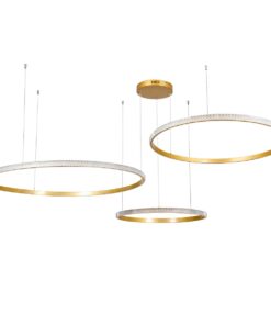 kelvo® DIAMOND KLV-101-0246 Κρεμαστό Φωτιστικό Οροφής LED 150W 15000lm 180° AC 220-240V IP20 Ρυθμιζόμενο Λευκό CCT με Χειριστήριο από 2700K έως 6000K Dimmable – Lumileds SMD Chip – Χρυσό Πλατίνα – Μ170 x Π170 x Υ60cm – 3 Χρόνια Εγγύηση