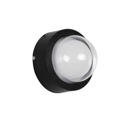 kelvo® NEXA KLV-101-0248 Φωτιστικό Τοίχου / Απλίκα LED 6W 600lm 180° AC 220-240V Αδιάβροχο IP65 Θερμό Λευκό 2700K – Sanan SMD Chip & TÜV SÜD Driver – Μαύρο Ματ – Μ11 x Π8.5 x Υ11cm – 5 Χρόνια Εγγύηση