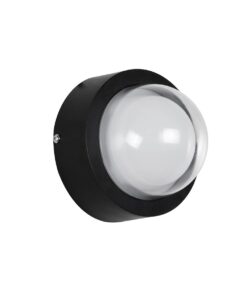 kelvo® NEXA KLV-101-0249 Φωτιστικό Τοίχου / Απλίκα LED 6W 360lm 180° AC 220-240V Αδιάβροχο IP65 Μπλε – Sanan SMD Chip & TÜV SÜD Driver – Μαύρο Ματ – Μ11 x Π8.5 x Υ11cm – 5 Χρόνια Εγγύηση