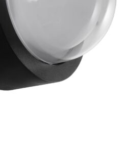 kelvo® NEXA KLV-101-0249 Φωτιστικό Τοίχου / Απλίκα LED 6W 360lm 180° AC 220-240V Αδιάβροχο IP65 Μπλε – Sanan SMD Chip & TÜV SÜD Driver – Μαύρο Ματ – Μ11 x Π8.5 x Υ11cm – 5 Χρόνια Εγγύηση