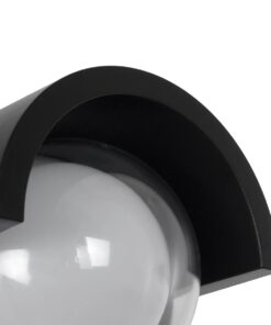 kelvo® NEXA KLV-101-0253 Φωτιστικό Τοίχου / Απλίκα LED 6W 360lm 180° AC 220-240V Αδιάβροχο IP65 Μπλε – Sanan SMD Chip & TÜV SÜD Driver – Μαύρο Ματ – Μ11 x Π9 x Υ11cm – 5 Χρόνια Εγγύηση