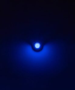 kelvo® NEXA KLV-101-0253 Φωτιστικό Τοίχου / Απλίκα LED 6W 360lm 180° AC 220-240V Αδιάβροχο IP65 Μπλε – Sanan SMD Chip & TÜV SÜD Driver – Μαύρο Ματ – Μ11 x Π9 x Υ11cm – 5 Χρόνια Εγγύηση