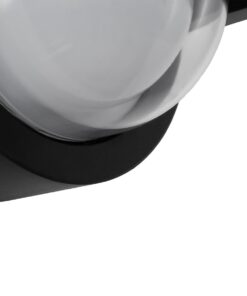 kelvo® NEXA KLV-101-0253 Φωτιστικό Τοίχου / Απλίκα LED 6W 360lm 180° AC 220-240V Αδιάβροχο IP65 Μπλε – Sanan SMD Chip & TÜV SÜD Driver – Μαύρο Ματ – Μ11 x Π9 x Υ11cm – 5 Χρόνια Εγγύηση