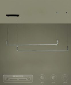 kelvo® LINARIA KLV-101-0258 Κρεμαστό Φωτιστικό Οροφής LED 72W 7200lm 180° AC 220-240V IP20 Ρυθμιζόμενο Λευκό CCT με Χειριστήριο από 2700K έως 6000K Dimmable – Lumileds SMD Chip – Μαύρο Ματ – Μ130 x Π4 x Υ25cm – 3 Χρόνια Εγγύηση