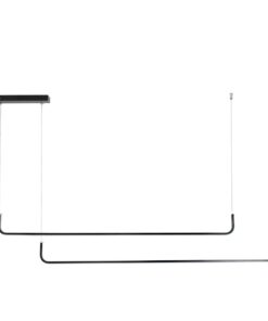 kelvo® LINARIA KLV-101-0258 Κρεμαστό Φωτιστικό Οροφής LED 72W 7200lm 180° AC 220-240V IP20 Ρυθμιζόμενο Λευκό CCT με Χειριστήριο από 2700K έως 6000K Dimmable – Lumileds SMD Chip – Μαύρο Ματ – Μ130 x Π4 x Υ25cm – 3 Χρόνια Εγγύηση