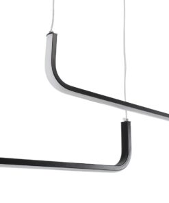 kelvo® LINARIA KLV-101-0258 Κρεμαστό Φωτιστικό Οροφής LED 72W 7200lm 180° AC 220-240V IP20 Ρυθμιζόμενο Λευκό CCT με Χειριστήριο από 2700K έως 6000K Dimmable – Lumileds SMD Chip – Μαύρο Ματ – Μ130 x Π4 x Υ25cm – 3 Χρόνια Εγγύηση