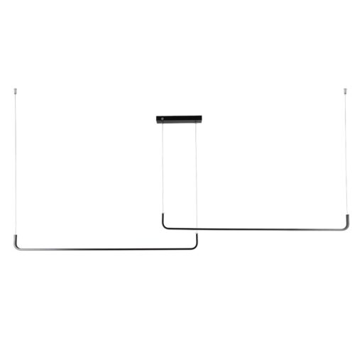 kelvo® LINARIA KLV-101-0258-V2 Κρεμαστό Φωτιστικό Οροφής LED 72W 7200lm 180° AC 220-240V IP20 Ρυθμιζόμενο Λευκό CCT με Χειριστήριο από 2700K έως 6000K Dimmable – Lumileds SMD Chip – Μαύρο Ματ – Μ220 x Π4 x Υ25cm – 3 Χρόνια Εγγύηση