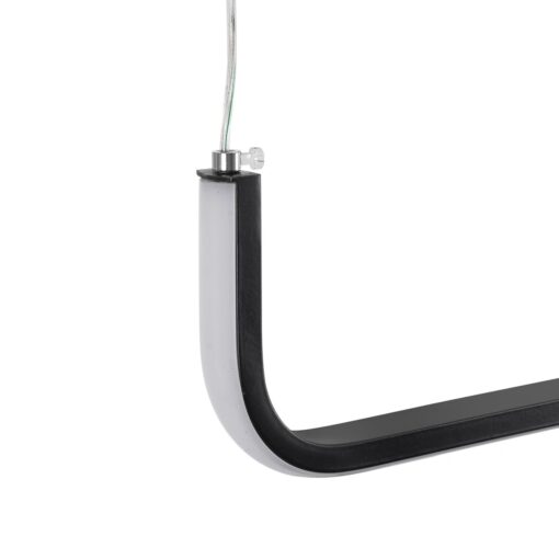 kelvo® LINARIA KLV-101-0258-V2 Κρεμαστό Φωτιστικό Οροφής LED 72W 7200lm 180° AC 220-240V IP20 Ρυθμιζόμενο Λευκό CCT με Χειριστήριο από 2700K έως 6000K Dimmable – Lumileds SMD Chip – Μαύρο Ματ – Μ220 x Π4 x Υ25cm – 3 Χρόνια Εγγύηση
