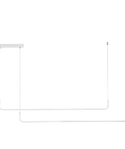 kelvo® LINARIA KLV-101-0259 Κρεμαστό Φωτιστικό Οροφής LED 72W 7200lm 180° AC 220-240V IP20 Ρυθμιζόμενο Λευκό CCT με Χειριστήριο από 2700K έως 6000K Dimmable – Lumileds SMD Chip – Λευκό Ματ – Μ130 x Π4 x Υ25cm – 3 Χρόνια Εγγύηση