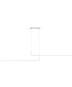 kelvo® LINARIA KLV-101-0259 Κρεμαστό Φωτιστικό Οροφής LED 72W 7200lm 180° AC 220-240V IP20 Ρυθμιζόμενο Λευκό CCT με Χειριστήριο από 2700K έως 6000K Dimmable – Lumileds SMD Chip – Λευκό Ματ – Μ130 x Π4 x Υ25cm – 3 Χρόνια Εγγύηση