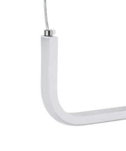 kelvo® LINARIA KLV-101-0259 Κρεμαστό Φωτιστικό Οροφής LED 72W 7200lm 180° AC 220-240V IP20 Ρυθμιζόμενο Λευκό CCT με Χειριστήριο από 2700K έως 6000K Dimmable – Lumileds SMD Chip – Λευκό Ματ – Μ130 x Π4 x Υ25cm – 3 Χρόνια Εγγύηση