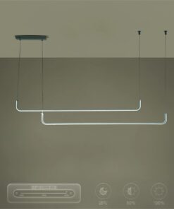 kelvo® LINARIA KLV-101-0259-V2 Κρεμαστό Φωτιστικό Οροφής LED 72W 7200lm 180° AC 220-240V IP20 Ρυθμιζόμενο Λευκό CCT με Χειριστήριο από 2700K έως 6000K Dimmable – Lumileds SMD Chip – Λευκό Ματ – Μ220 x Π4 x Υ25cm – 3 Χρόνια Εγγύηση