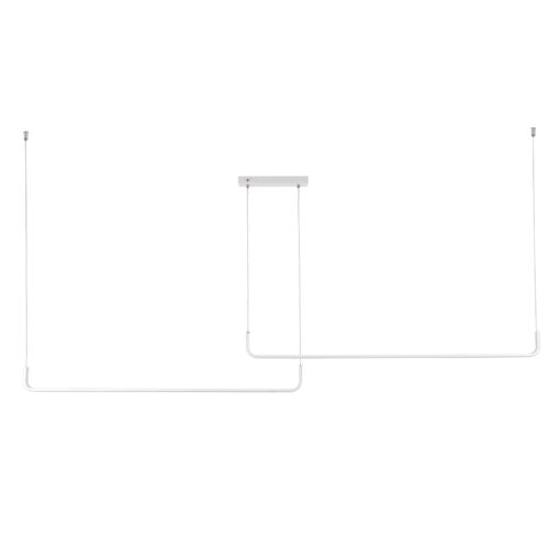kelvo® LINARIA KLV-101-0259-V2 Κρεμαστό Φωτιστικό Οροφής LED 72W 7200lm 180° AC 220-240V IP20 Ρυθμιζόμενο Λευκό CCT με Χειριστήριο από 2700K έως 6000K Dimmable – Lumileds SMD Chip – Λευκό Ματ – Μ220 x Π4 x Υ25cm – 3 Χρόνια Εγγύηση