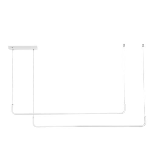 kelvo® LINARIA KLV-101-0259-V2 Κρεμαστό Φωτιστικό Οροφής LED 72W 7200lm 180° AC 220-240V IP20 Ρυθμιζόμενο Λευκό CCT με Χειριστήριο από 2700K έως 6000K Dimmable – Lumileds SMD Chip – Λευκό Ματ – Μ220 x Π4 x Υ25cm – 3 Χρόνια Εγγύηση