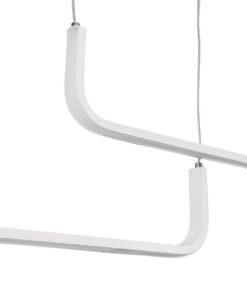 kelvo® LINARIA KLV-101-0259-V2 Κρεμαστό Φωτιστικό Οροφής LED 72W 7200lm 180° AC 220-240V IP20 Ρυθμιζόμενο Λευκό CCT με Χειριστήριο από 2700K έως 6000K Dimmable – Lumileds SMD Chip – Λευκό Ματ – Μ220 x Π4 x Υ25cm – 3 Χρόνια Εγγύηση