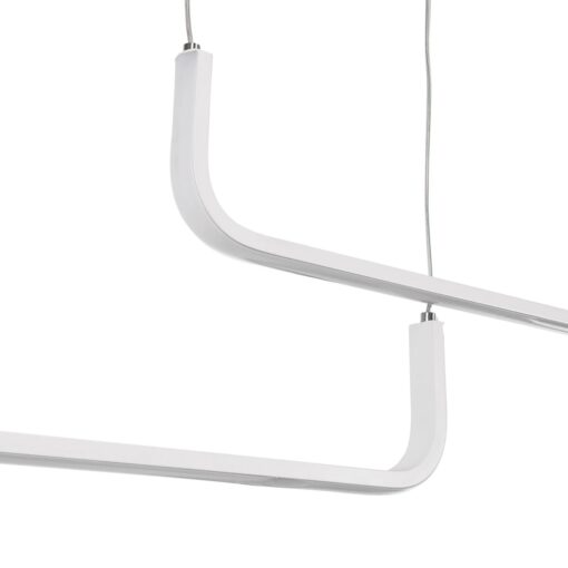 kelvo® LINARIA KLV-101-0259-V2 Κρεμαστό Φωτιστικό Οροφής LED 72W 7200lm 180° AC 220-240V IP20 Ρυθμιζόμενο Λευκό CCT με Χειριστήριο από 2700K έως 6000K Dimmable – Lumileds SMD Chip – Λευκό Ματ – Μ220 x Π4 x Υ25cm – 3 Χρόνια Εγγύηση