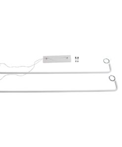 kelvo® LINARIA KLV-101-0259-V2 Κρεμαστό Φωτιστικό Οροφής LED 72W 7200lm 180° AC 220-240V IP20 Ρυθμιζόμενο Λευκό CCT με Χειριστήριο από 2700K έως 6000K Dimmable – Lumileds SMD Chip – Λευκό Ματ – Μ220 x Π4 x Υ25cm – 3 Χρόνια Εγγύηση