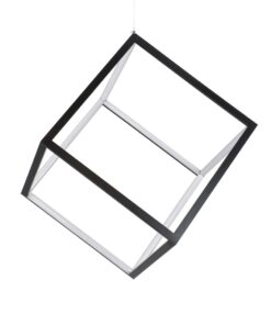 kelvo® KIBOO KLV-101-0261 Κρεμαστό Φωτιστικό Οροφής LED 36W 3600lm 360° AC 220-240V IP20 Ρυθμιζόμενο Λευκό CCT με Χειριστήριο από 2700K έως 6000K Dimmable – Lumileds SMD Chip – Μαύρο Ματ – Μ40 x Π40 x Υ40cm – 3 Χρόνια Εγγύηση