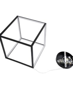 kelvo® KIBOO KLV-101-0261 Κρεμαστό Φωτιστικό Οροφής LED 36W 3600lm 360° AC 220-240V IP20 Ρυθμιζόμενο Λευκό CCT με Χειριστήριο από 2700K έως 6000K Dimmable – Lumileds SMD Chip – Μαύρο Ματ – Μ40 x Π40 x Υ40cm – 3 Χρόνια Εγγύηση