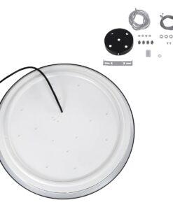 kelvo® BARCHETTA KLV-101-0265 Κρεμαστό Φωτιστικό Οροφής LED 72W 7200lm 120° AC 220-240V IP20 Ρυθμιζόμενο Λευκό CCT με Χειριστήριο από 2700K έως 6000K Dimmable – Lumileds SMD Chip – Μαύρο Ματ – Μ48 x Π48 x Υ8.2cm – 3 Χρόνια Εγγύηση