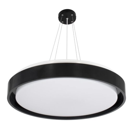 kelvo® BARCHETTA KLV-101-0265 Κρεμαστό Φωτιστικό Οροφής LED 72W 7200lm 120° AC 220-240V IP20 Ρυθμιζόμενο Λευκό CCT με Χειριστήριο από 2700K έως 6000K Dimmable – Lumileds SMD Chip – Μαύρο Ματ – Μ48 x Π48 x Υ8.2cm – 3 Χρόνια Εγγύηση