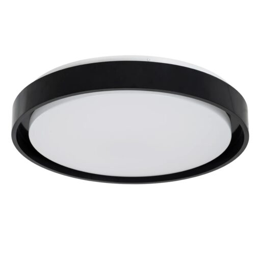 kelvo® BARCHETTA KLV-101-0265-V2 Φωτιστικό Οροφής LED 72W 7200lm 120° AC 220-240V IP20 Ρυθμιζόμενο Λευκό CCT με Χειριστήριο από 2700K έως 6000K Dimmable – Lumileds SMD Chip – Μαύρο Ματ – Μ48 x Π48 x Υ8.2cm – 3 Χρόνια Εγγύηση