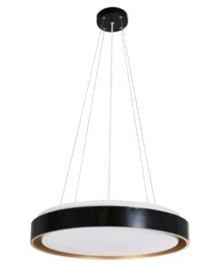 kelvo® BARCHETTA KLV-101-0266 Κρεμαστό Φωτιστικό Οροφής LED 72W 7200lm 120° AC 220-240V IP20 Ρυθμιζόμενο Λευκό CCT με Χειριστήριο από 2700K έως 6000K Dimmable – Lumileds SMD Chip – Μαύρο & Σαμπανιζέ Χρυσό Ματ – Μ48 x Π48 x Υ8.2cm – 3 Χρόνια Εγγύηση