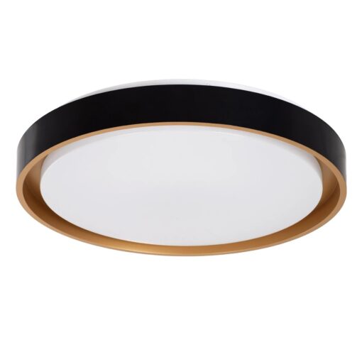 kelvo® BARCHETTA KLV-101-0266-V2 Φωτιστικό Οροφής LED 72W 7200lm 120° AC 220-240V IP20 Ρυθμιζόμενο Λευκό CCT με Χειριστήριο από 2700K έως 6000K Dimmable – Lumileds SMD Chip – Μαύρο & Σαμπανιζέ Χρυσό Ματ – Μ48 x Π48 x Υ8.2cm – 3 Χρόνια Εγγύηση