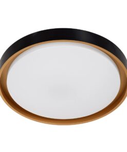 kelvo® BARCHETTA KLV-101-0266-V2 Φωτιστικό Οροφής LED 72W 7200lm 120° AC 220-240V IP20 Ρυθμιζόμενο Λευκό CCT με Χειριστήριο από 2700K έως 6000K Dimmable – Lumileds SMD Chip – Μαύρο & Σαμπανιζέ Χρυσό Ματ – Μ48 x Π48 x Υ8.2cm – 3 Χρόνια Εγγύηση