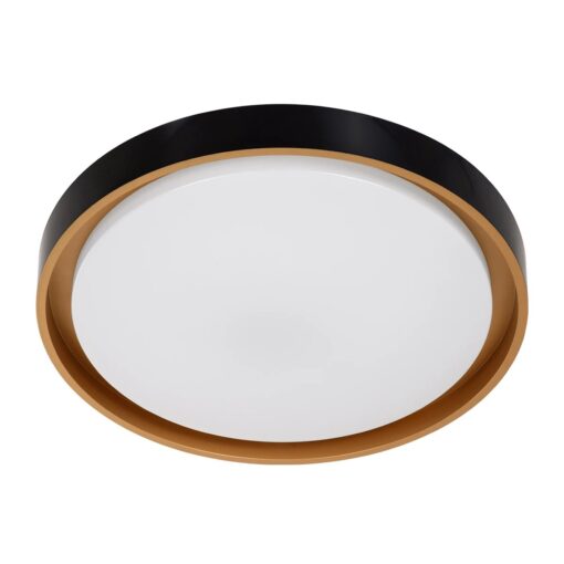 kelvo® BARCHETTA KLV-101-0266-V2 Φωτιστικό Οροφής LED 72W 7200lm 120° AC 220-240V IP20 Ρυθμιζόμενο Λευκό CCT με Χειριστήριο από 2700K έως 6000K Dimmable – Lumileds SMD Chip – Μαύρο & Σαμπανιζέ Χρυσό Ματ – Μ48 x Π48 x Υ8.2cm – 3 Χρόνια Εγγύηση