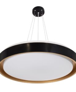 kelvo® BARCHETTA KLV-101-0266-V2 Φωτιστικό Οροφής LED 72W 7200lm 120° AC 220-240V IP20 Ρυθμιζόμενο Λευκό CCT με Χειριστήριο από 2700K έως 6000K Dimmable – Lumileds SMD Chip – Μαύρο & Σαμπανιζέ Χρυσό Ματ – Μ48 x Π48 x Υ8.2cm – 3 Χρόνια Εγγύηση